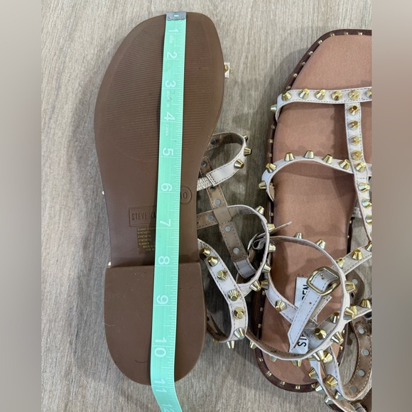 Steve Madden Sunnie Gladiator Tan StuddedSandal Size 10 Excellent Vacation - Picture 9 of 10